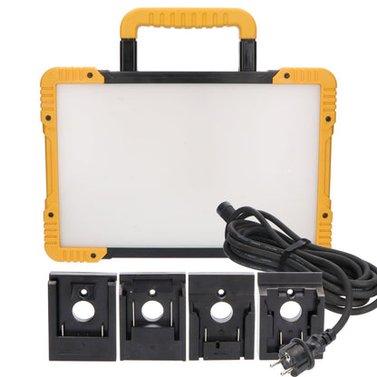 LED's Light 18V Hybride LED Bouwlamp 5500lm - Incl Adapters - Bedraad en draadloos te gebruiken – IP54 – Rough Service Tested – 47W
