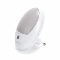 Comnox - Nachtlampje rond warmwit - Subtiel lichtpuntje voor een goede nachtrust - Dagnachtsensor en energiezuinig - 3000K - 1W - Warm wit LED lamp