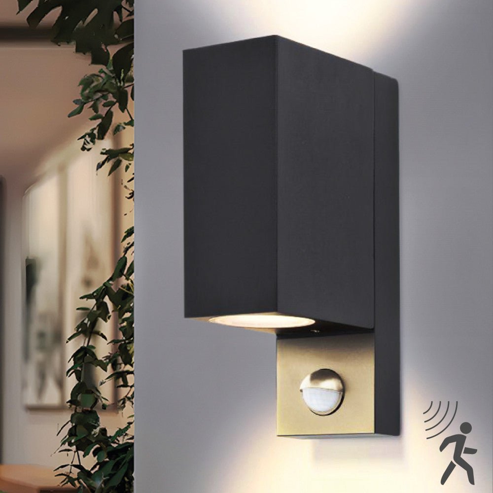 NØRD Up&Down Sensor - Aluminum - Wandarmatuur - 2xGU10 - Zwart