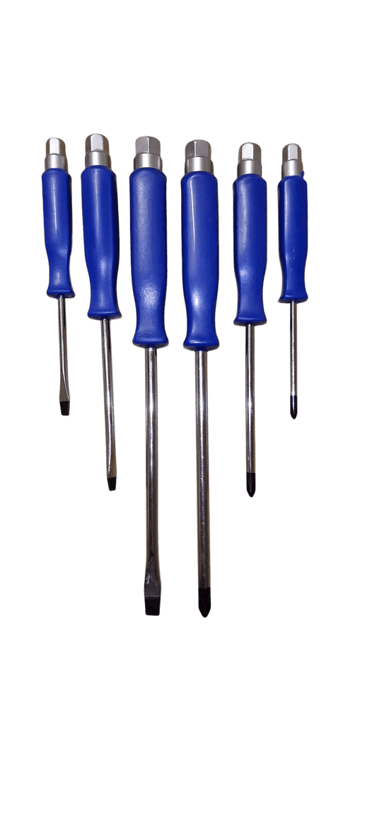 Comnox - ONDRAGON OD012 - W-hammer Schroevendraaier Set 6-delig – Comfort & Duurzaamheid – Platte & Kruiskop – 75-150 mm – handgereedschap