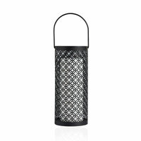 Comnox - Oosterse LED tafellamp lantaarn - Sfeervol kaarslichteffect - Zwart Metaal