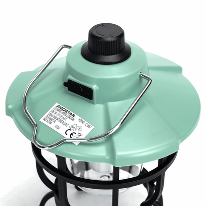 Noodlamp met Handvat - LED Tentlamp Oplaadbaar USB-C - Warmwit/Daglichtwit licht - Mintgroene body - Camping & Noodverlichting