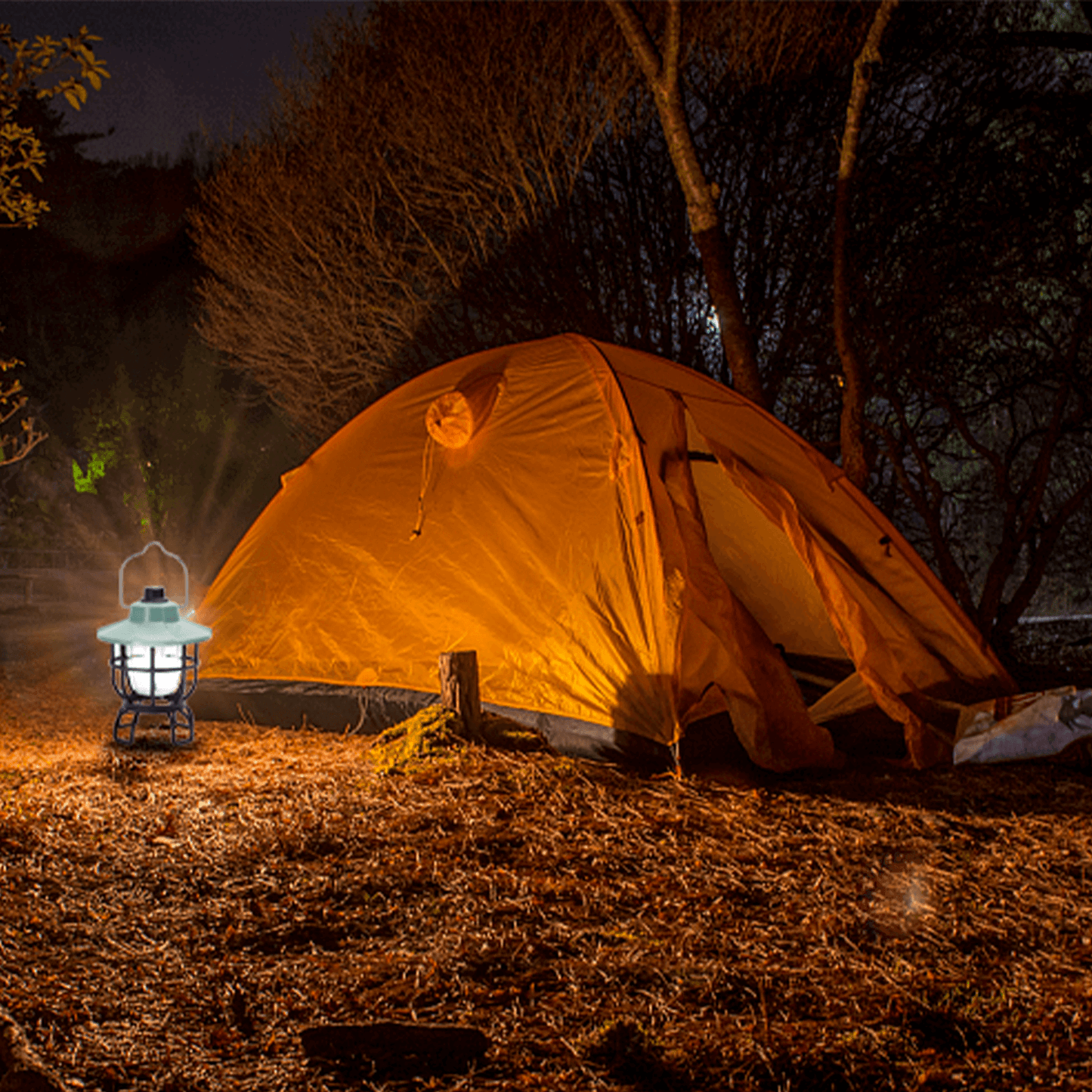 Noodlamp met Handvat - LED Tentlamp Oplaadbaar USB-C - Warmwit/Daglichtwit licht - Mintgroene body - Camping & Noodverlichting