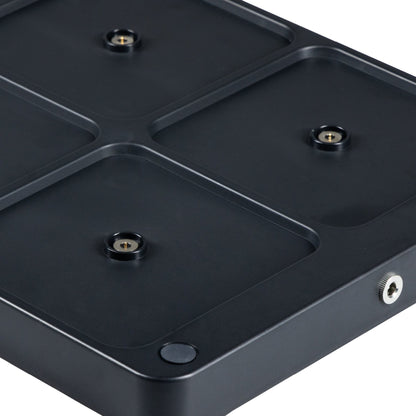 Oplaadstation voor 6 oplaadbare LED tafellampen - Docking met voeding - Zwart