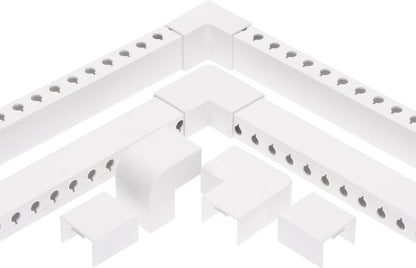 OrgaNice Kabelgoten Set - Zelfklevende organiser voor Bureau & TV - Wit