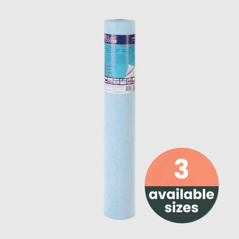 Lichtblauwe, fijngeperforeerde dekbedovertrekrol van Royal Cover, geschikt voor kussens en meubels. Ideaal voor huishoudelijke en professionele gebruik, met duidelijke merkverpakking en barcode.