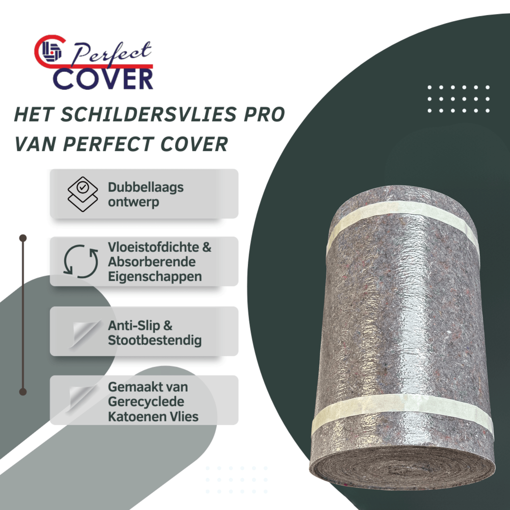 Grijze, textuurrijke isolatiemateriaalrol met zichtbare witte banden, geschikt voor warmteisolatie in bouwprojecten en energiezuinige renovaties.