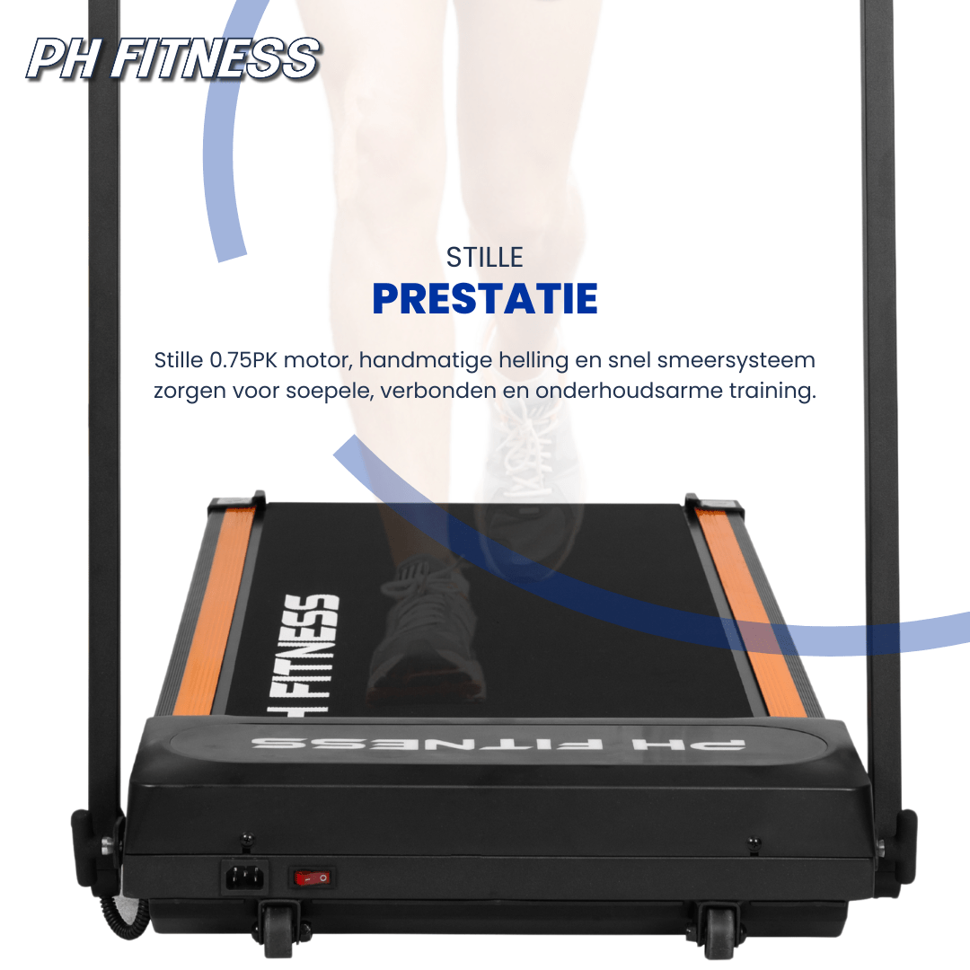 PH FITNESS loopband rustige werking 1.5 HP motor