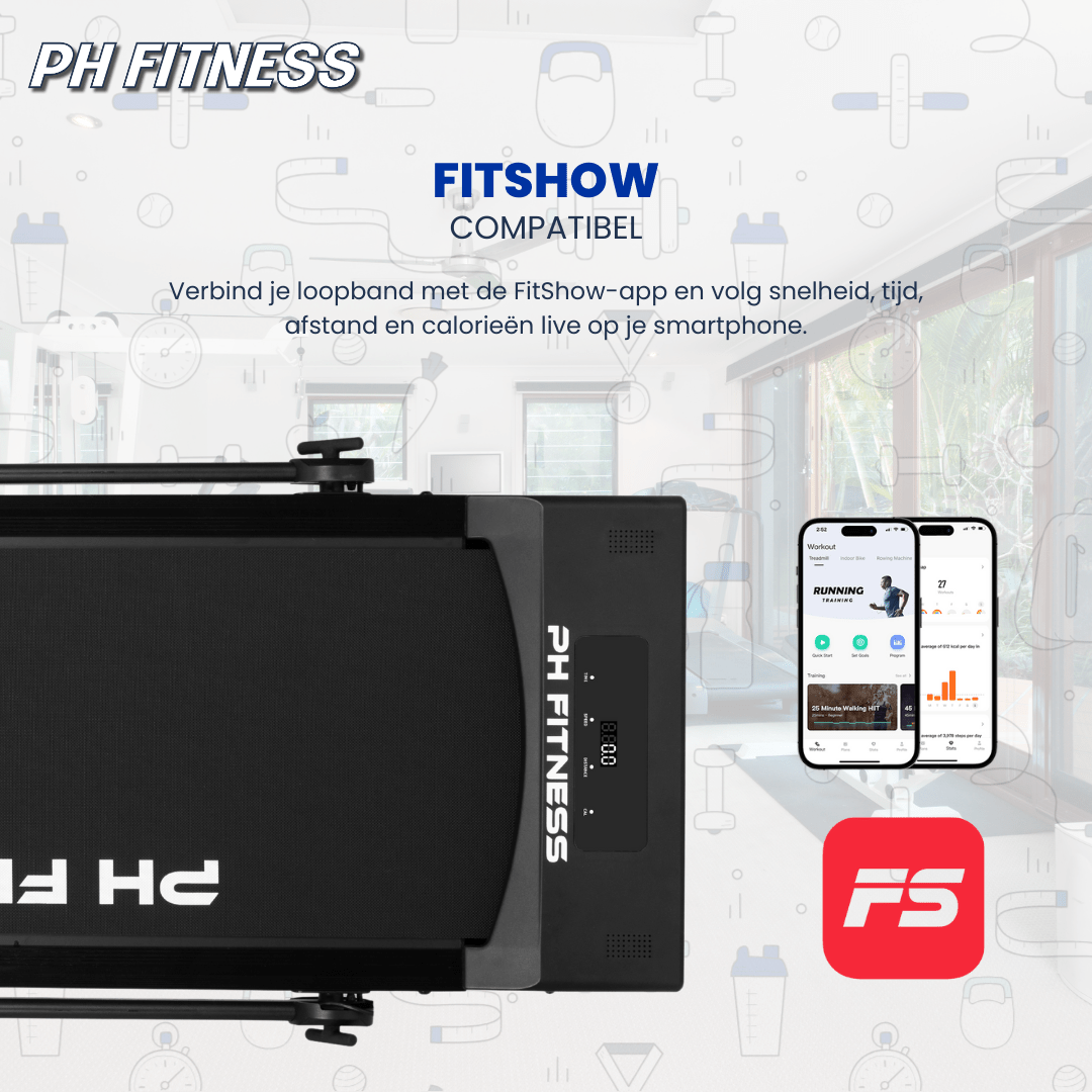 Comnox - PH Fitness F3A WalkingPad - Compact en opvouwbaar - Snelheid tot 12 km/u