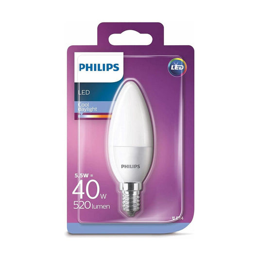Philips E14 LED Kaarslamp - Mat - Neutraal wit licht - 5.5W vervangt 40W