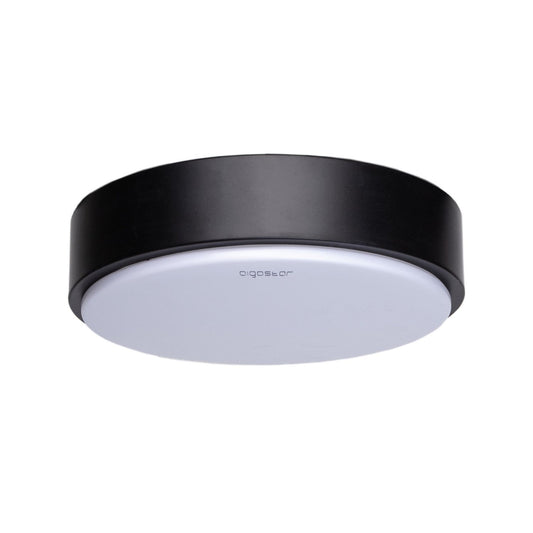 Comnox - Plafondlamp Ø 23cm - Strakke design - Warm licht 3000K - LED 12W - Zwart