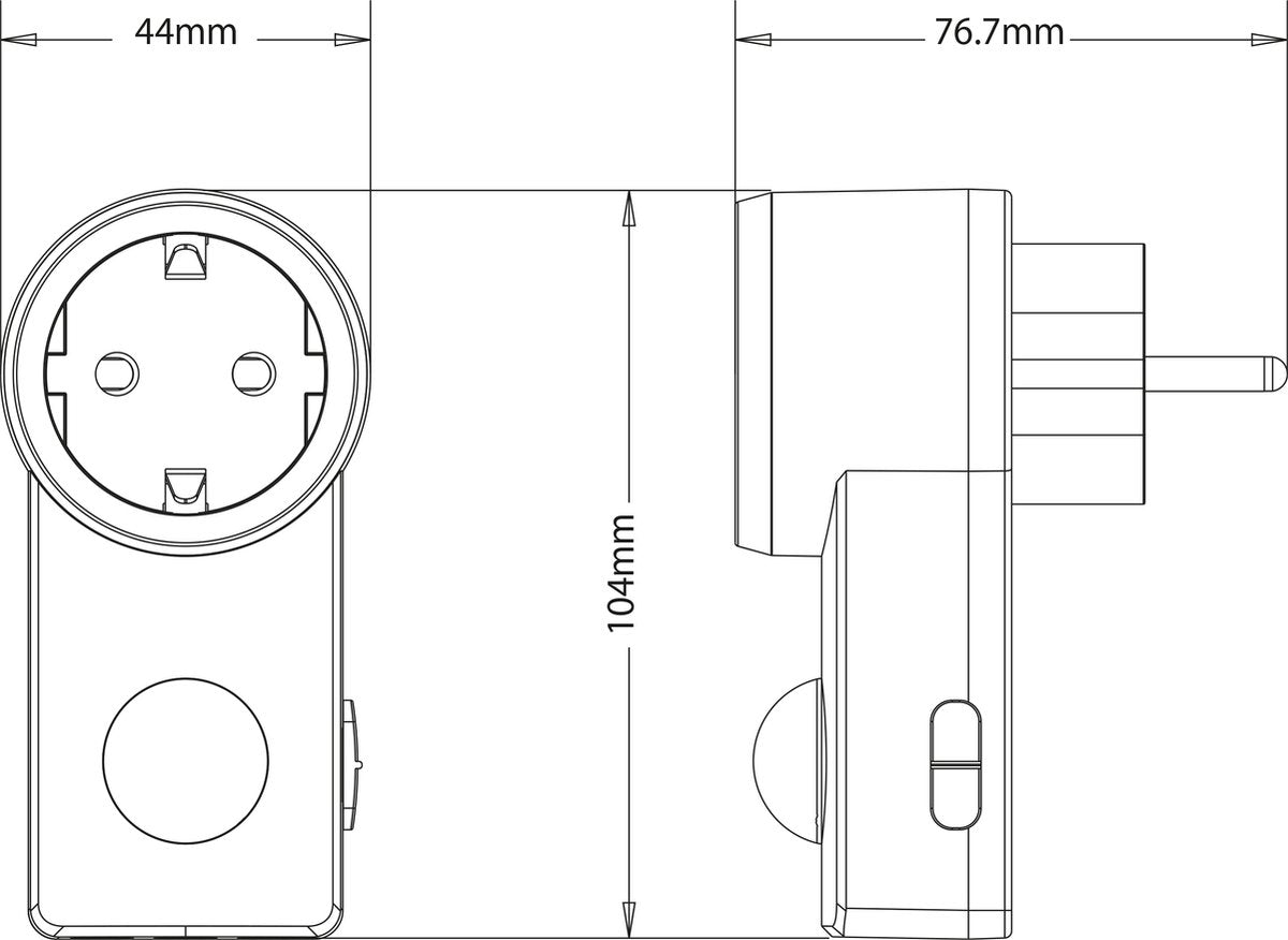 LED's Light plug-in Bewegingssensor met Stopcontact - 10 meter bereik - Incl. daglichtsensor