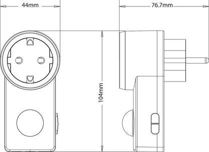 LED's Light plug-in Bewegingssensor met Stopcontact - 10 meter bereik - Incl. daglichtsensor