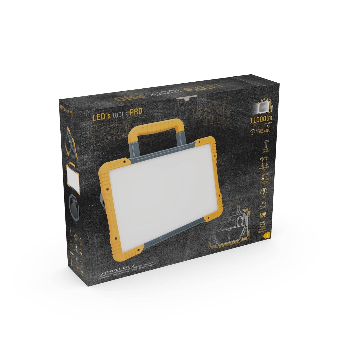 LED's Work Premium LED Werklamp 11000 - 5 meter kabel - Rough Service Tested - IP54 waterdicht - 100W