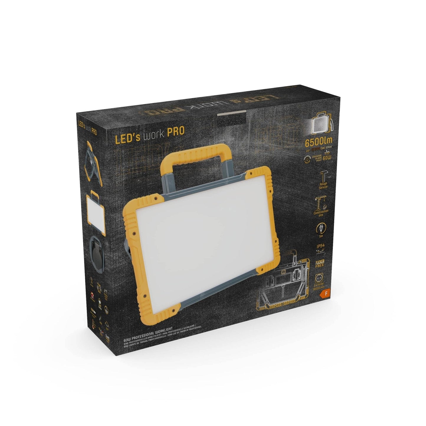 LED's Work Premium LED Werklamp 6500 - 5 meter kabel - Rough Service Tested - IP54 waterdicht - 60W