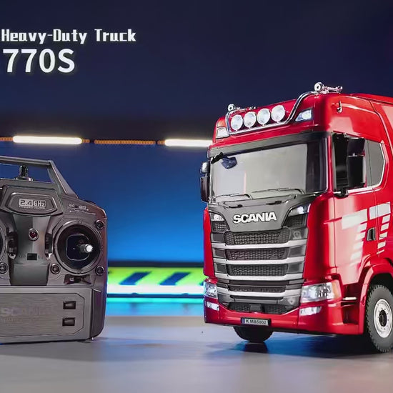HUINA - RC Truck 1/18 19CH 770S Scania Legering Tractor 2.4G Afstandsbediening Speelgoed – Krachtig en Realistisch – Vol - productvideo