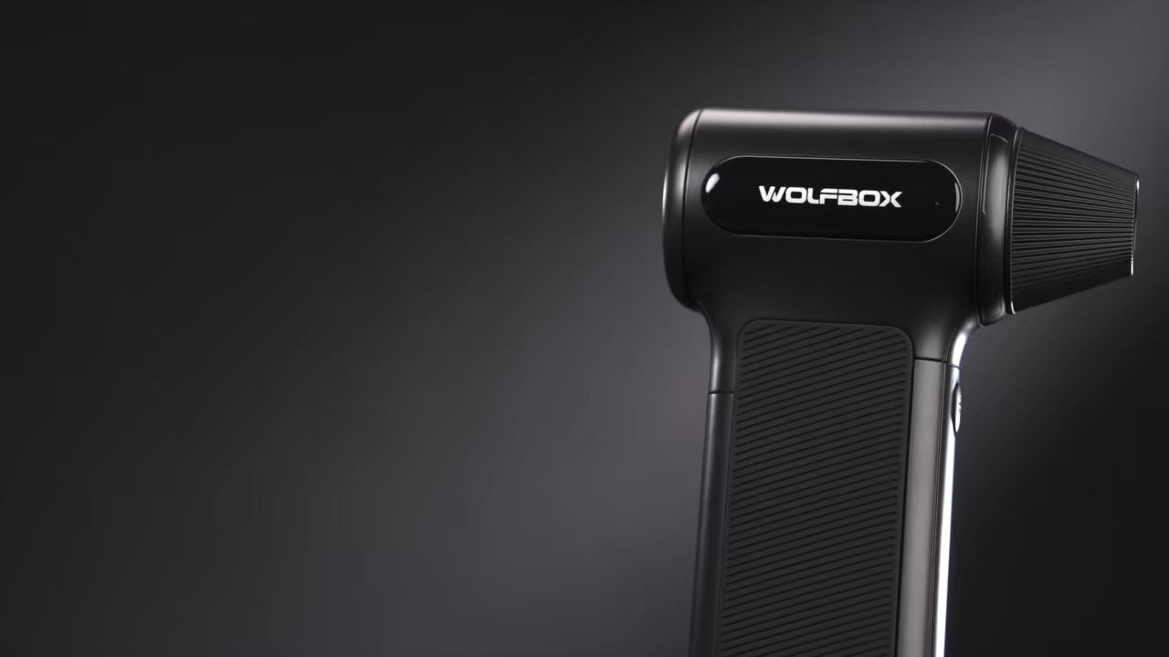 WOLFBOX DF200- Draagbare Luchtblazer - Sterke winddruk - Compact design - 320g - Verwijderbare batterij - productvideo