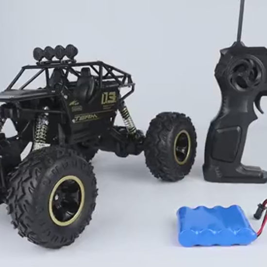 RC Auto Met Led Verlichting - Krachtige Off‑Road Monstertruck - 50m Controlebereik - 28×17×12 cm - 2,4 GHz - productvideo