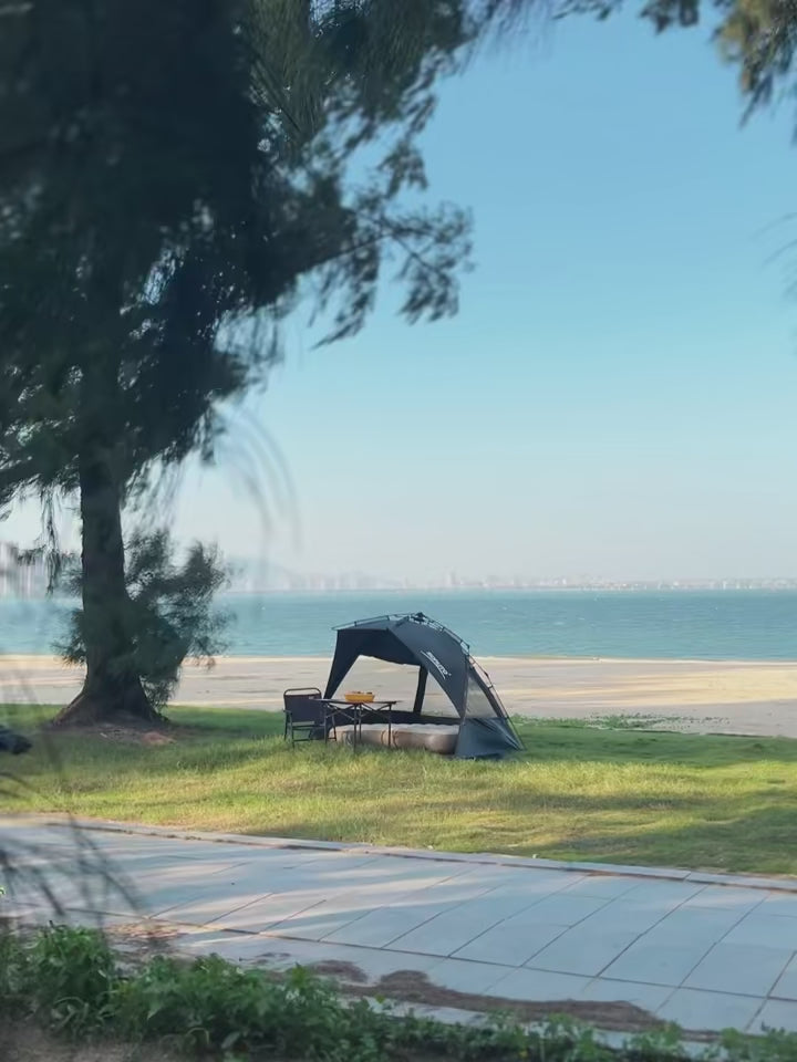 Sonuto Outdoor 3‑4P One‑Touch Campingtent - Snel openen in 3 seconden - UPF60+ zonbescherming - Lichtgewicht - Extra gro - productvideo