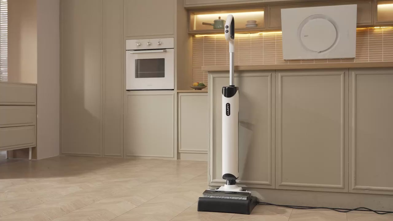 UWANT D500 - Nat‑droogstofzuiger met krachtige 17 000 Pa zuigkracht en AI‑zelfreiniging – 180° lay‑flat draadloze dweil  - productvideo