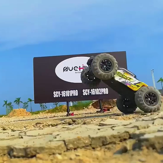 RC Monstertruck 1:16 4WD Off Road – Superborstelloze Motor – 80 km/h – Hooge Snelheid – Drifting & Racing - productvideo 3
