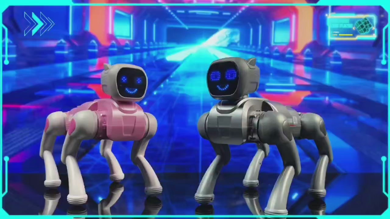 AI Smart Robot Hond - Slim speelrobot met spraakopdrachten en dansen - 60 minuten speeltijd - 2,4 GHz draadloze bedienin - productvideo