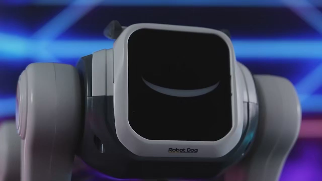 Robot Hond Intelligente AI - Spraakgestuurde Interactieve Speelrobot voor Kinderen en Volwassenen - Blauw LED Licht - Pr - productvideo