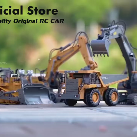 RC Gravenmachine - Realistische bouwspellen - Duurzame constructie - 2,4 GHz - 3 accu opties - productvideo