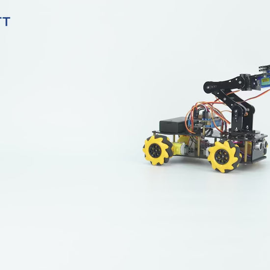 ACEBOTT ESP32 4 DOF Robotarm Leren Kit Wifi Elektronische Componenten Slimme Auto STEM STEAM Onderwijs Robot voor Arduin - productvideo