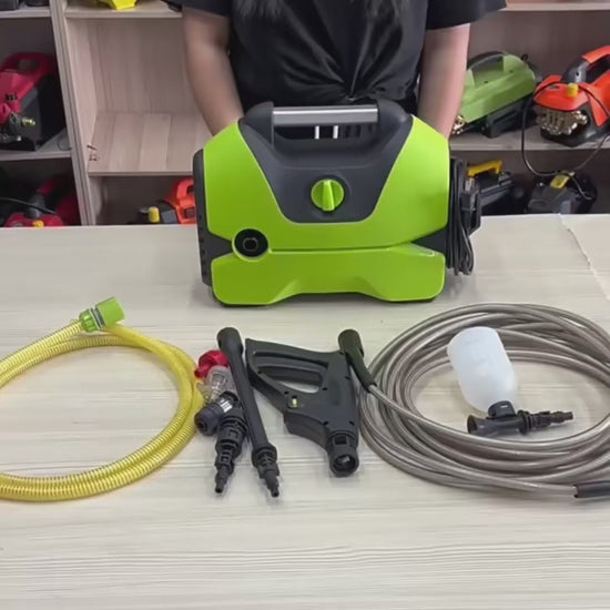 Elektrische Hogedrukreiniger - Krachtige Autowasmachine - Lichtgewicht en Draagbaar - 3000W – 7-12MPa – 390L/h - productvideo
