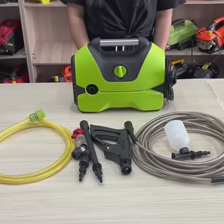 Elektrische Hogedrukreiniger - Krachtige Autowasmachine - Lichtgewicht en Draagbaar - 3000W – 7-12MPa – 390L/h - productvideo