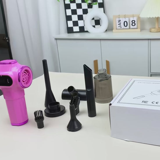 Draagbare Auto Stofzuiger - Krachtig & Compact - 95000PA Suigkracht - 2000 mAh Batterij - ABS Material - productvideo 2