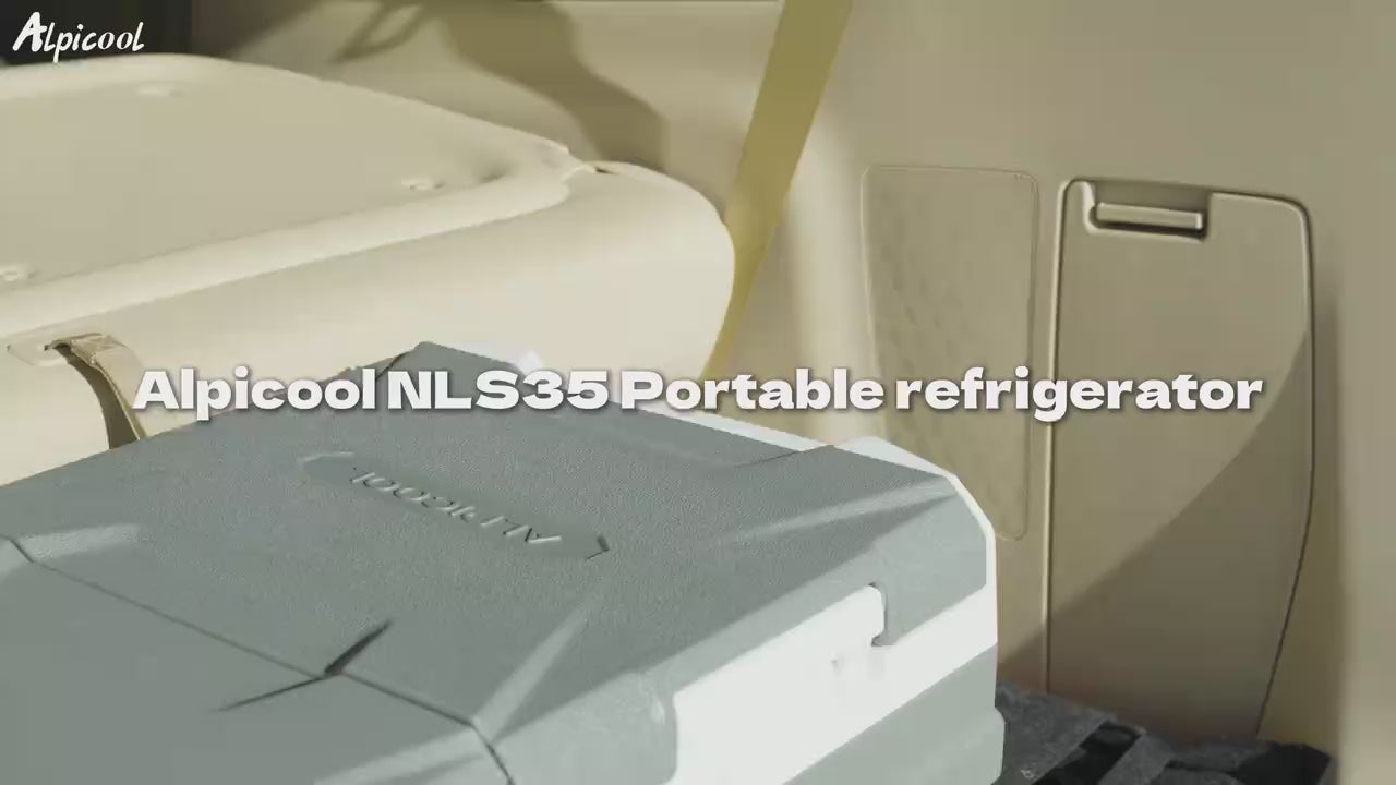 Alpicool NLS Autokoelkast 20L/30L/40L - Gekoeld onderweg - Dual zone koeling en vriezen - 12V DC of 100-240V AC - Kompak - productvideo