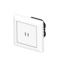 Comnox - ProCharge USB-C inbouw wandcontactdoos stopcontact duo - Krachtige 65W oplader - Dual USB-C poorten - Efficiënt laden - Wit