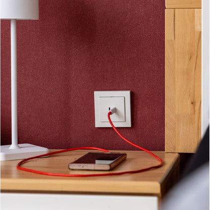 Comnox - ProCharge USB-C inbouw wandcontactdoos stopcontact duo - Krachtige 65W oplader - Dual USB-C poorten - Efficiënt laden - Wit