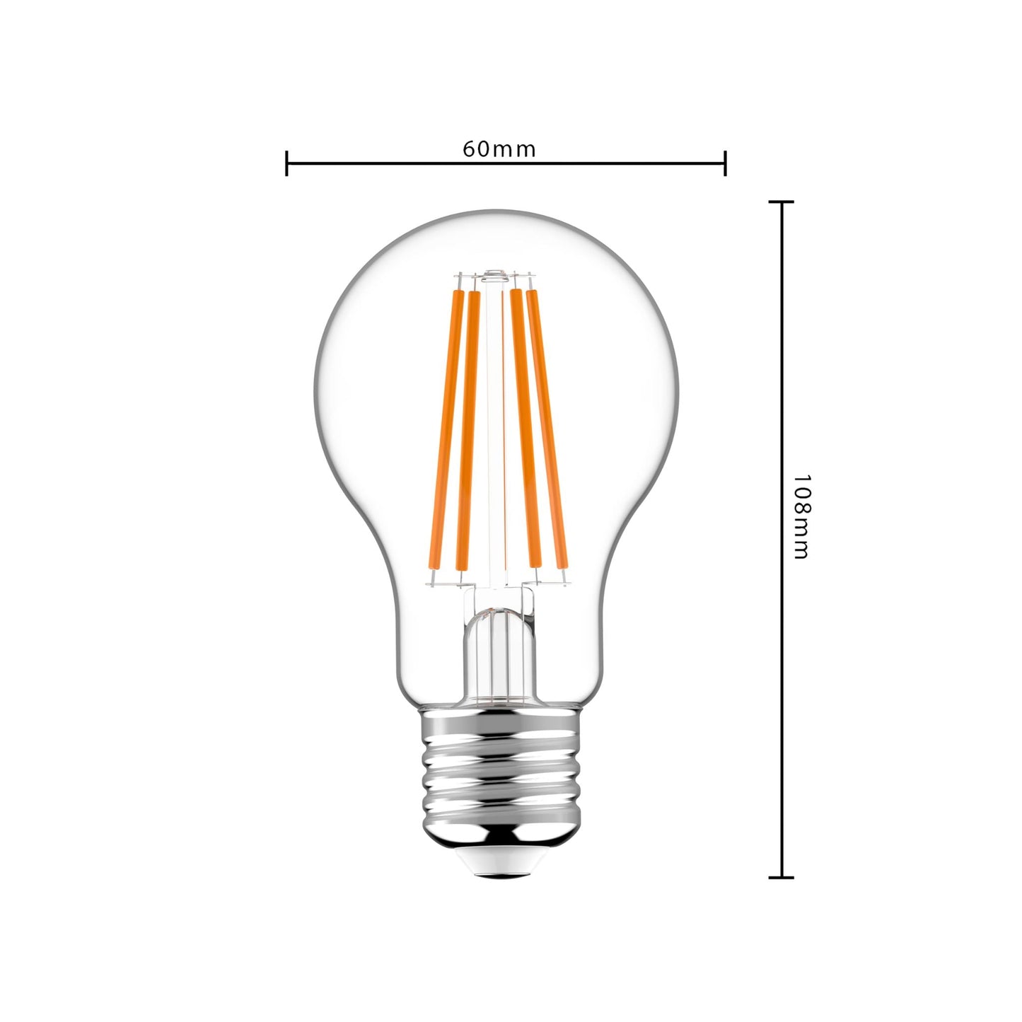 ProDim LED Filament Lamp E27 - Helder - Dimbaar warm wit licht - 7W vervangt 60W