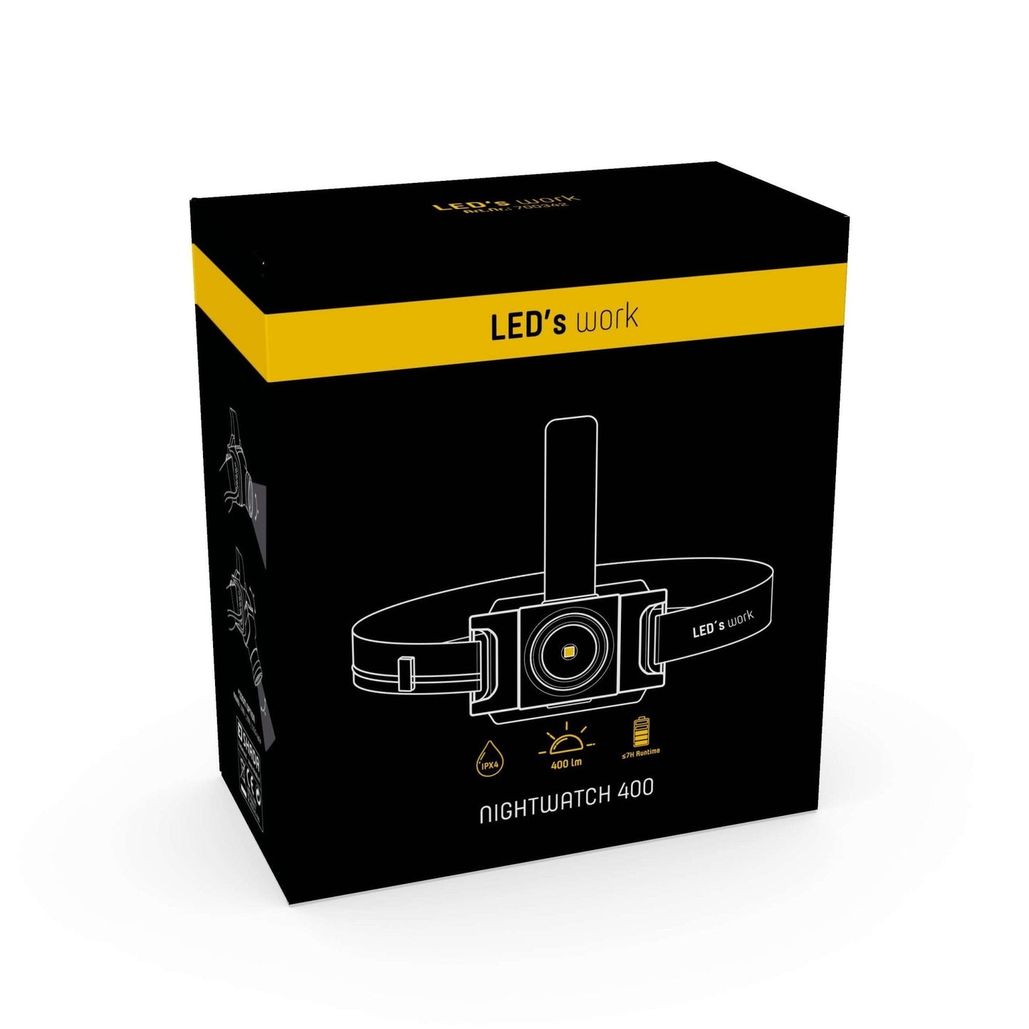 LED's Work Hoofdlamp op batterijen - Met zoomfunctie - Dimbaar - IP44 waterdicht - 400 Lumen