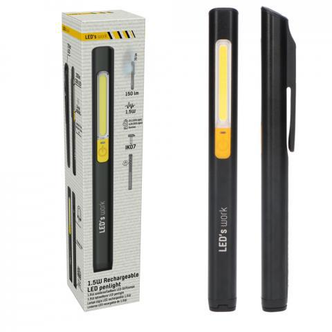 Comnox - LED Looplamp met Accu 150 – Ultra compact – Draadloos & Oplaadbaar – 2 Lichtpunten – 150Watt – Combinatie van Comfort en Veiligheid – 30cm