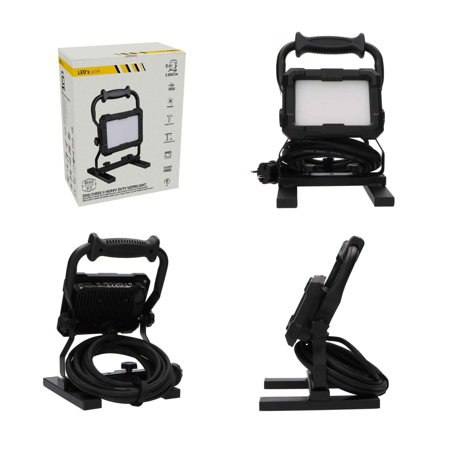 LED's Work Professionele LED Bouwlamp 2850 - Rough Service Tested - 5 meter snoer - 30W - IP65