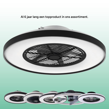 Proventa 3D Air Plafondlamp met Ventilator 60cm - Full room luchtcirculatie - Zomer & Winterstand – Licht en kleurtemperatuur instelbaar