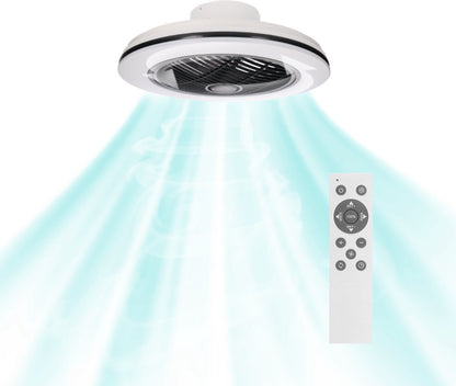 Proventa 3D Air Plafondventilator met verlichting 50 cm - Verspreidt lucht over hele kamer - Met afstandsbediening