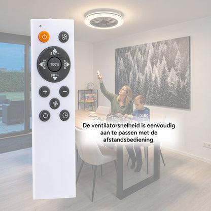 Comnox - Proventa - Plafondventilator met verlichting 50 cm – Comfort & Energiezuinigheid – 2800 lumen – 45 W – Wit