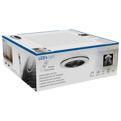 Proventa 3D Air Plafondventilator met verlichting 50 cm - Verspreidt lucht over hele kamer - Met afstandsbediening