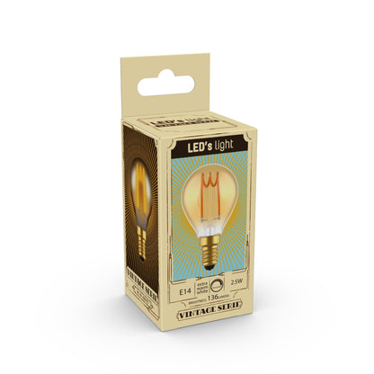 Proventa DECO LED Filament lamp E14 - Model XS globe - Dimbaar - _ 45 mm - Extra warm wit