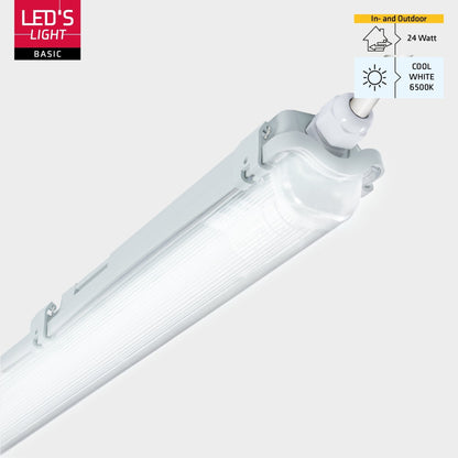 4 PACK - LED's Light LED TL 4  armaturen met lampen 150 cm - Koud wit licht 6500 K - Waterdicht - Complete set - 4 stuks