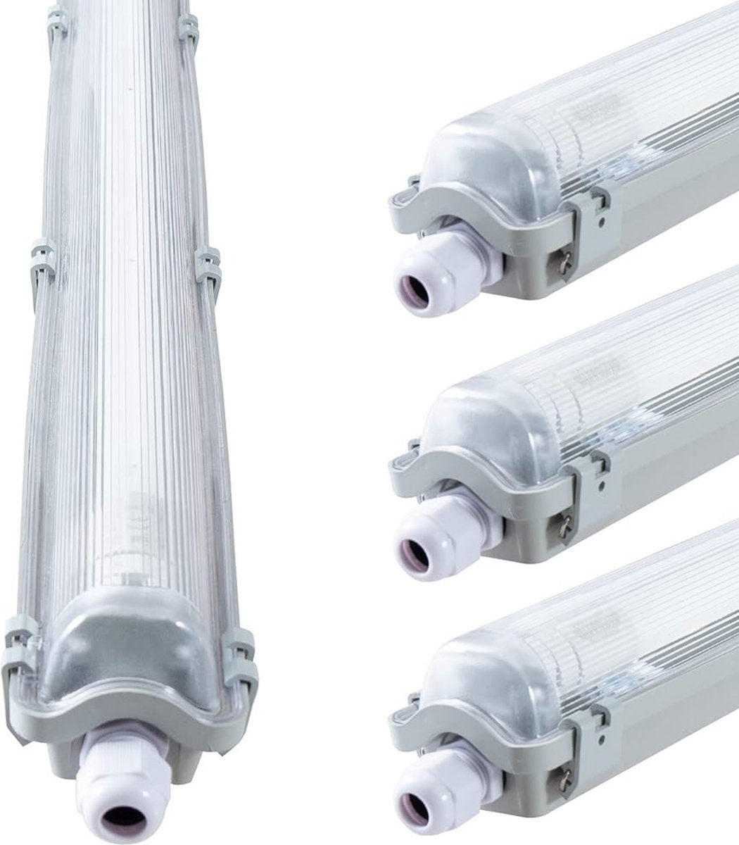 4 PACK - LED's Light LED TL 4  armaturen met lampen 150 cm - Koud wit licht 6500 K - Waterdicht - Complete set - 4 stuks