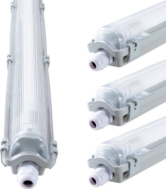 Comnox - LED's Light - TL verlichtingsset 4-pack 150 cm - Krachtig, energiezuinig, waterdicht - 24W per armatuur - 2880 lumen - IP65 - blauw