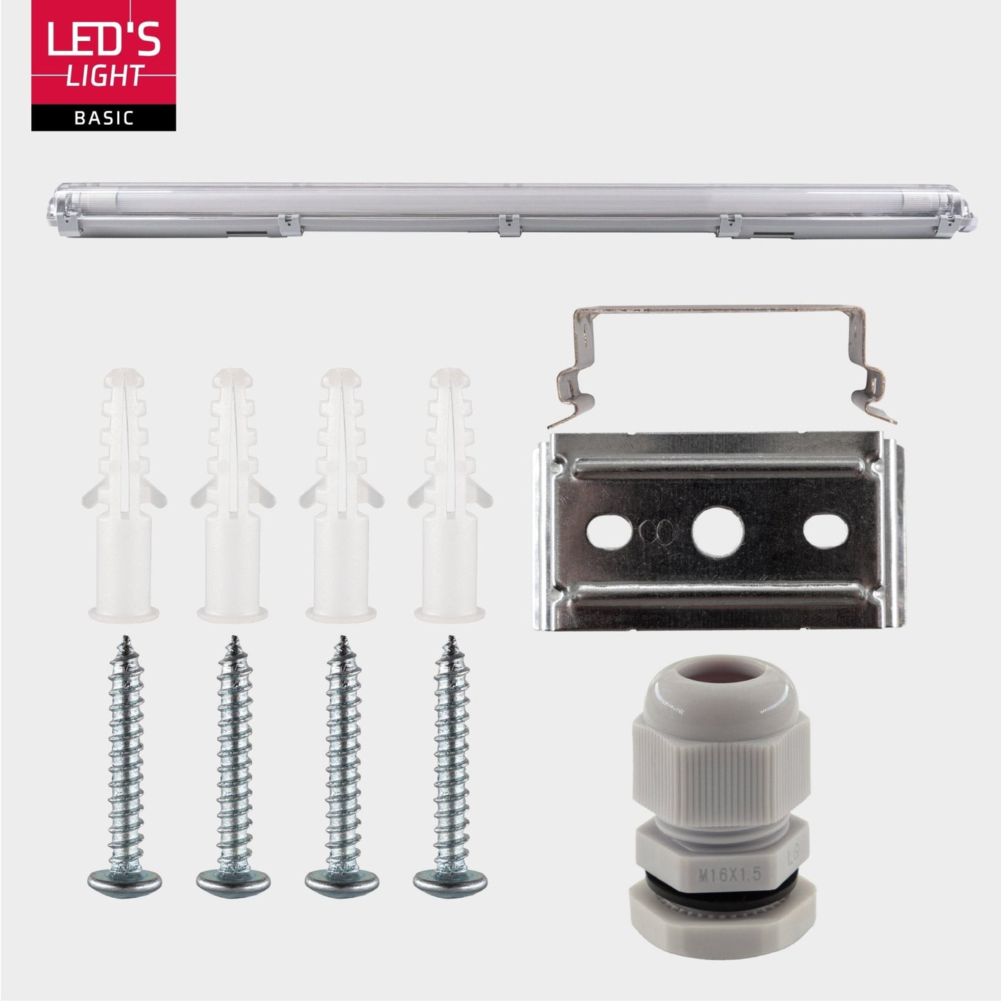 Proventa LED TL armaturen set - Waterdicht & Helder licht - 4 stuks