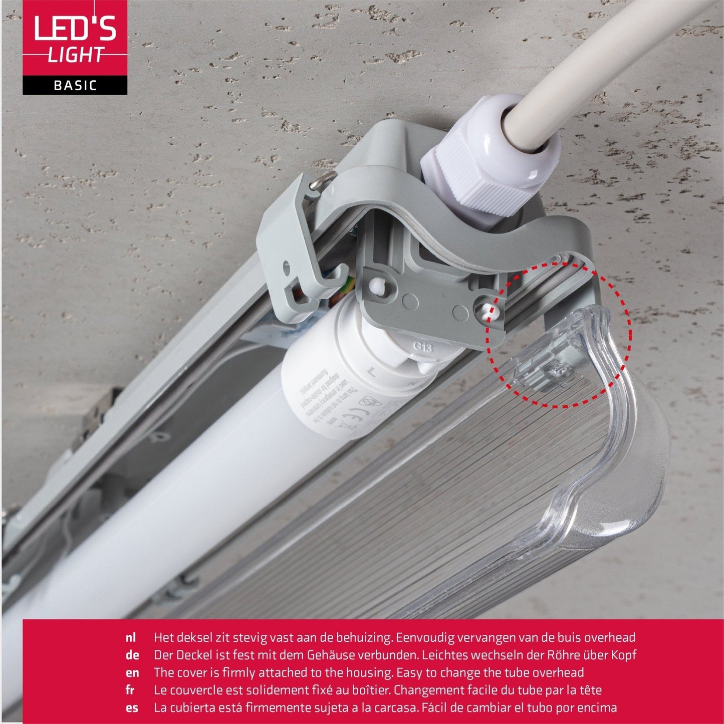 Proventa LED TL armaturen met lampen 120 cm - Koud wit licht 6500 K - Waterdicht - Voordeelverpakking - 8 stuks