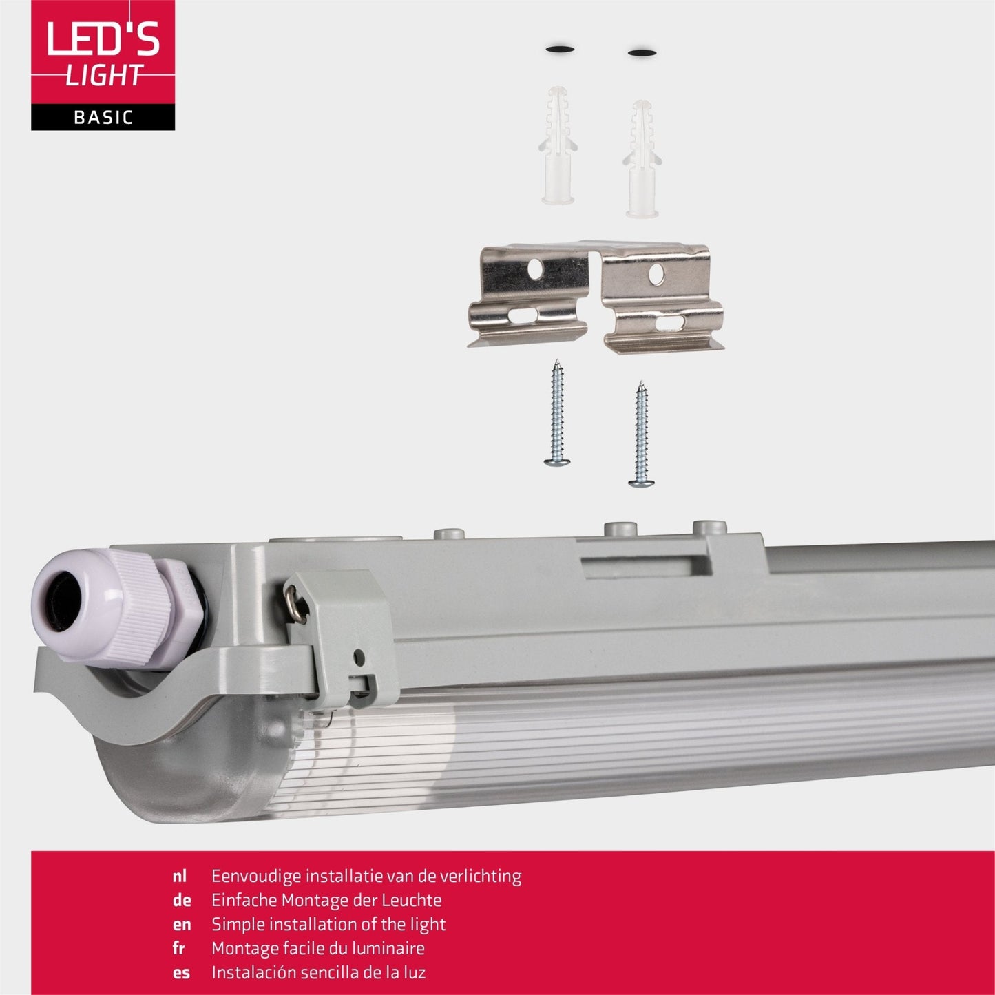 LED's Light LED TL armatuur met lamp 150 cm - Koud wit licht 6500 K - Waterdicht - Complete set